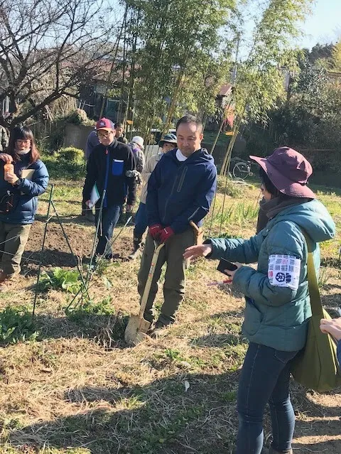 竹内孝功氏による自然菜園講座の写真